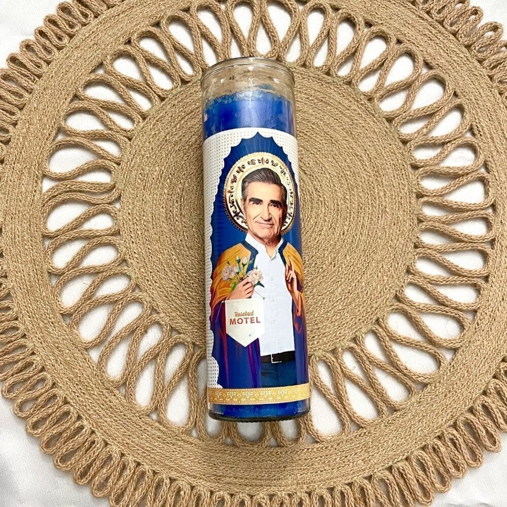NWOT Schitt’s Creek Johnny Blue Prayer Candle